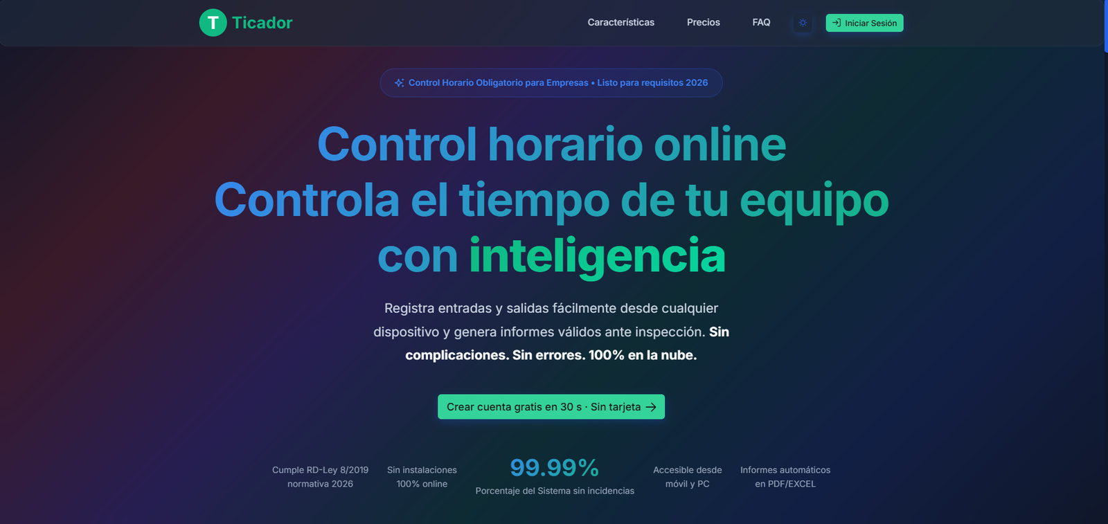 Screenshot or view of project Ticador — production SaaS ecosystem